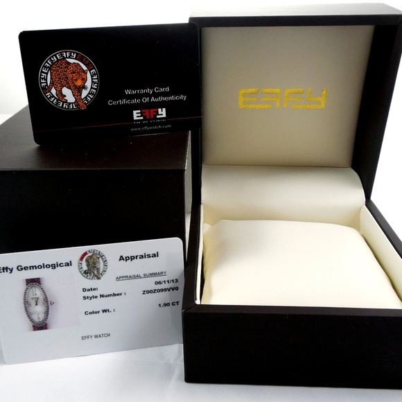 Orange Sapphire Diamond 1.90 Tcw Luxury Watch main image 4